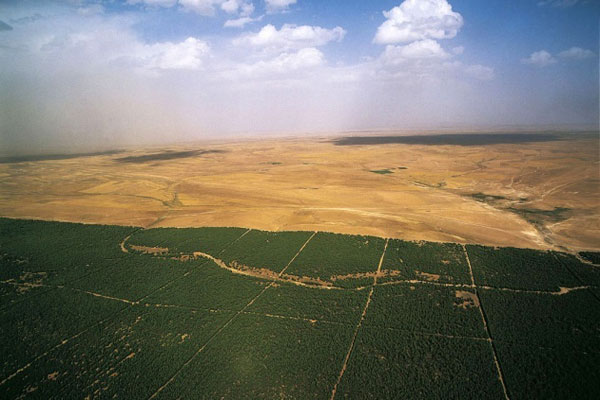 photo de l'Algérie vue du ciel, barrage vert de Hassi Bahbah photos de l'Algérie vue du ciel, barrage vert de hassi bahbah