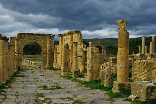 photo des vestiges romains de Djemila en Algérie photos des vestiges romains de djemila en algérie