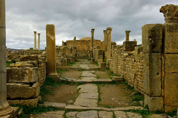 photo des vestiges romains de Djemila en Algérie photos des vestiges romains de djemila en algérie