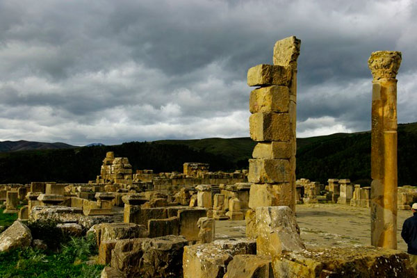 photo des vestiges romains de Djemila en Algérie photos des vestiges romains de djemila en algérie