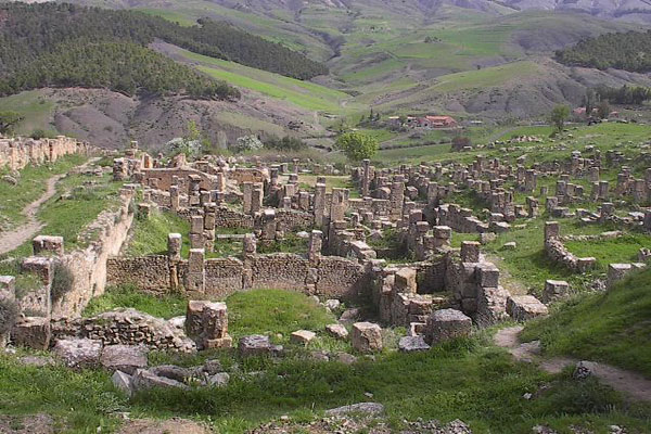 photo des vestiges romains de Djemila en Algérie photos des vestiges romains de djemila en algérie