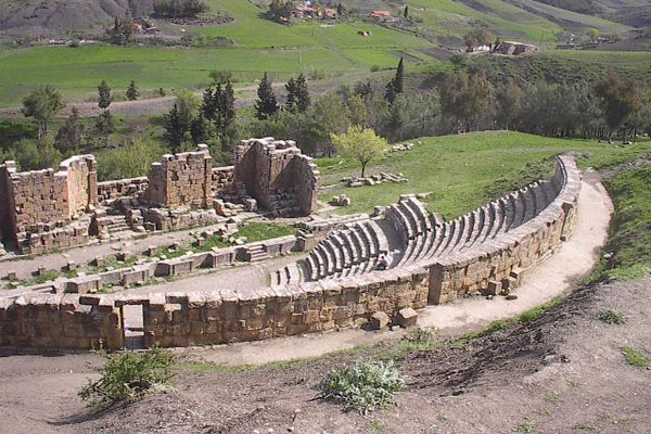 photo des vestiges romains de Djemila en Algérie photos des vestiges romains de djemila en algérie