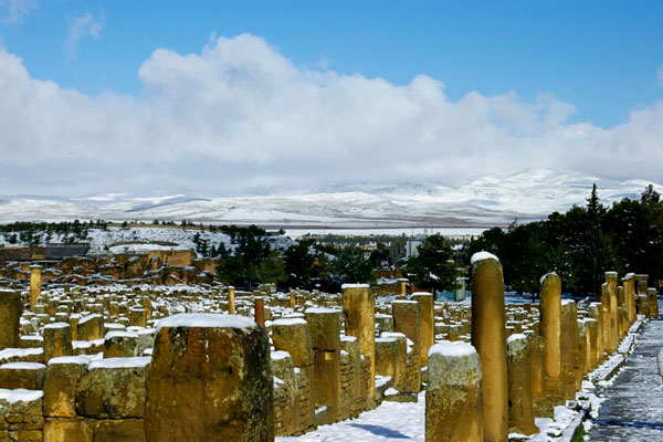 photo des vestiges romains de Timgad en Algérie photos des vestiges romains de timgad en algérie