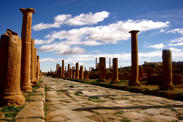 photo des vestiges romains de Timgad en Algérie photos des vestiges romains de timgad en algérie